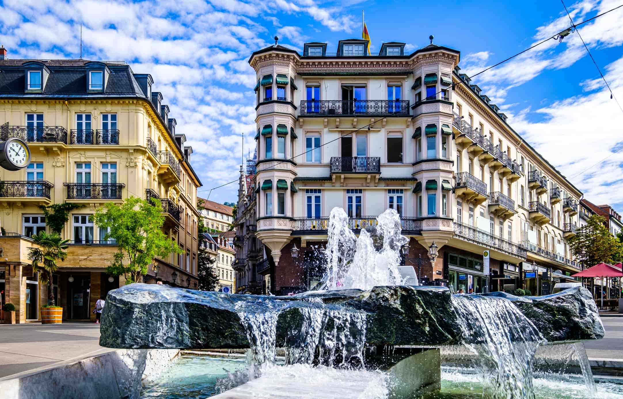 Baden-Baden fontijn in de stad