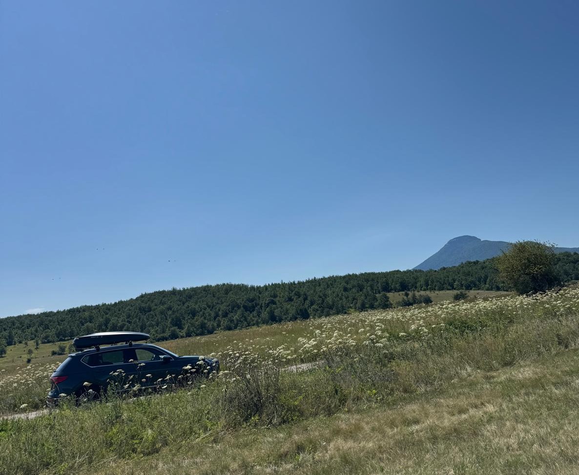 De auto van Martijn op zijn autovakantie