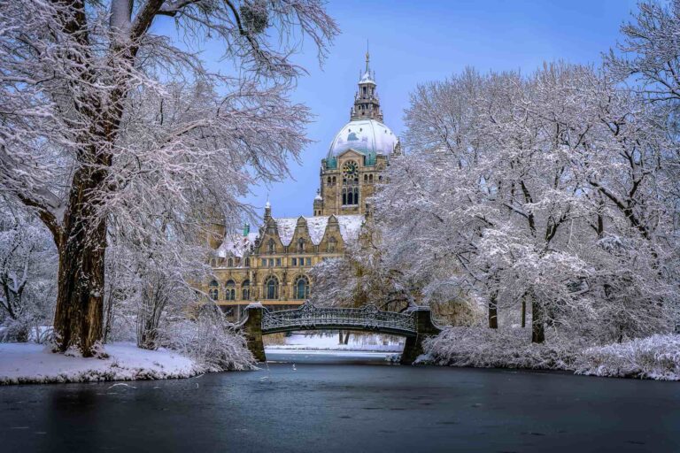 New Town Hall in hanover in winter