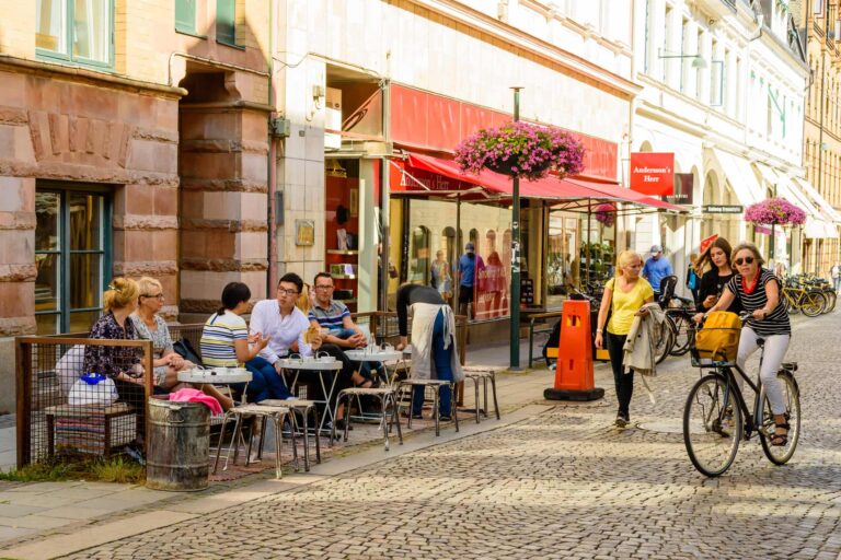 City street life in Lund