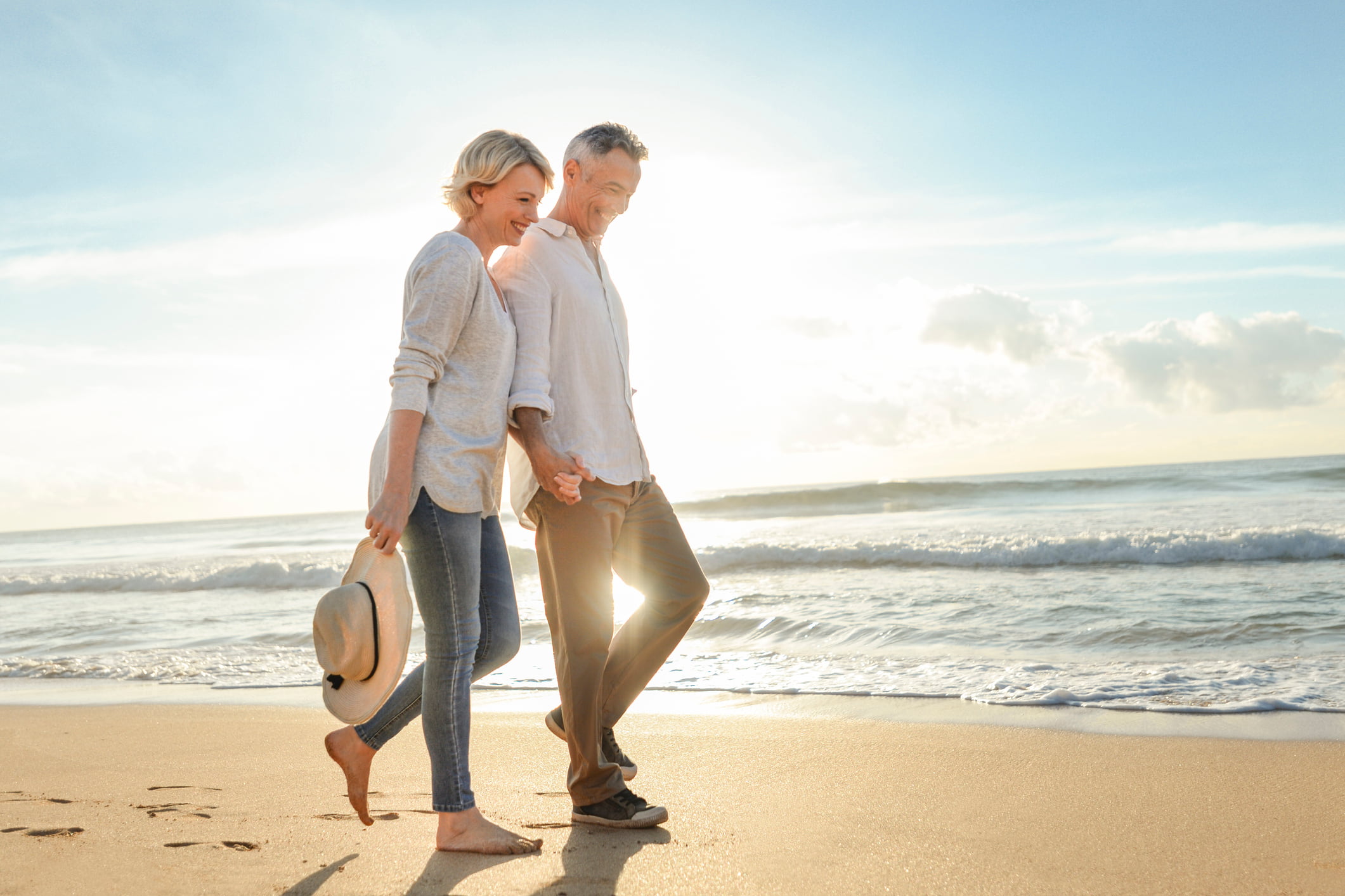 echtpaar op strand